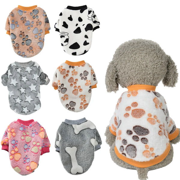 Warm Fleece Pet Sweater Vest for Small & Medium Dogs, Winter Coat for Cats