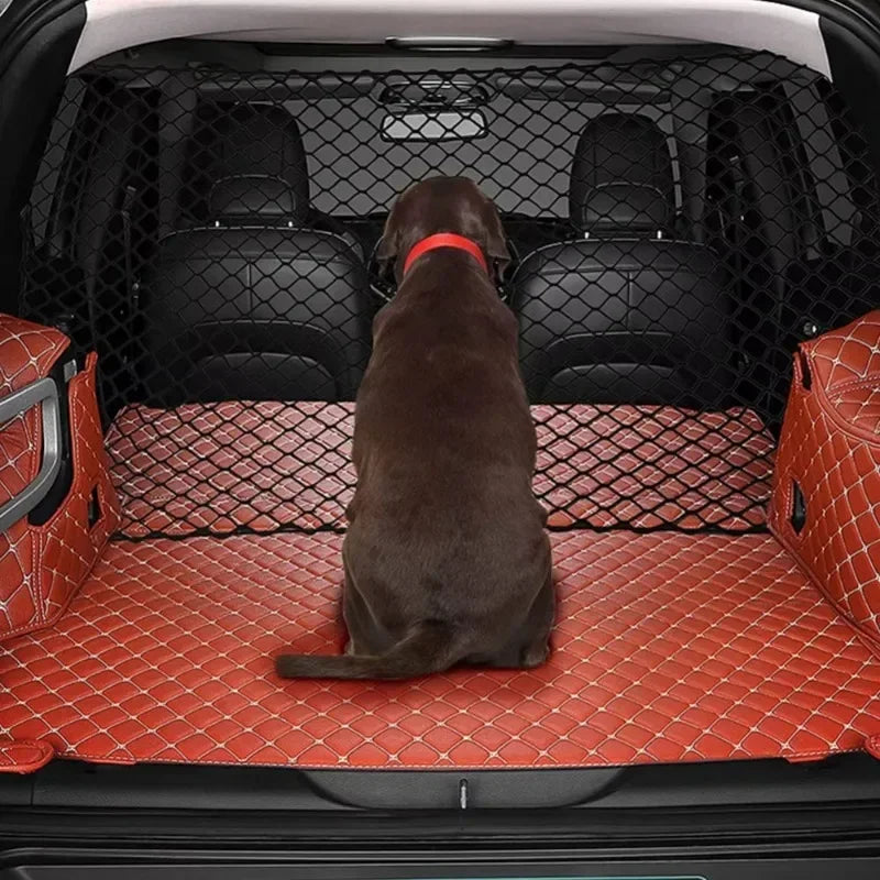 Car Boot Pet Safety Fence — Durable Elastic Mesh Barrier for Vehicles
