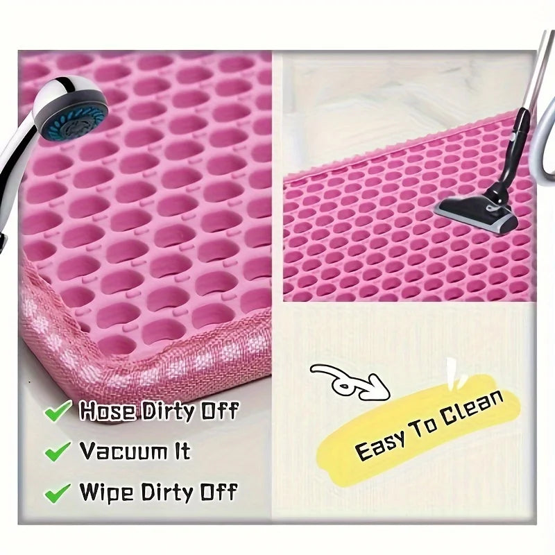 Large Cat Litter Mat with Honeycomb Double-Layer