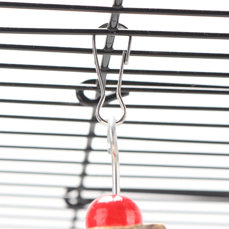 Natural Wooden Parrot Chew Toy — Bird Cage Chewing & Destruction Toy