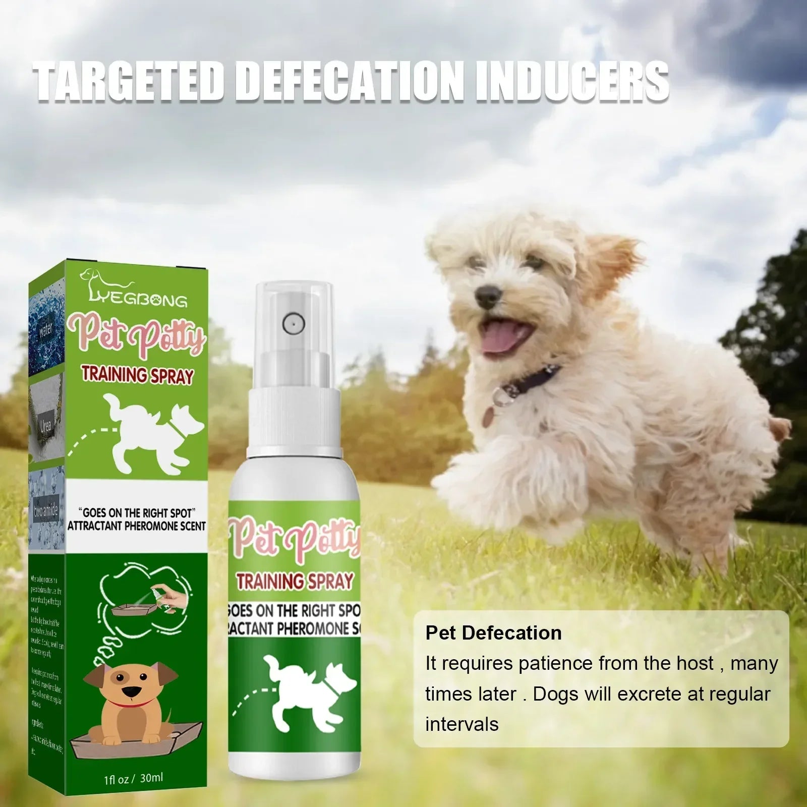 Pet Toilet Training Spray – Indoor Puppy & Cat Potty Training Aid