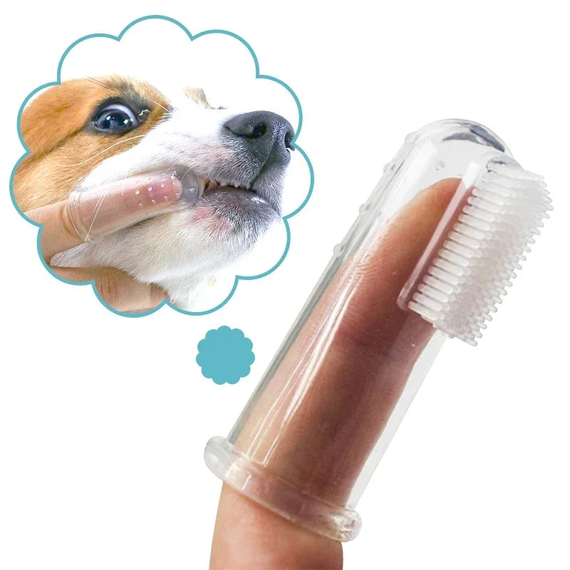 Super Soft Silicone Pet Finger Toothbrush for Dogs & Cats