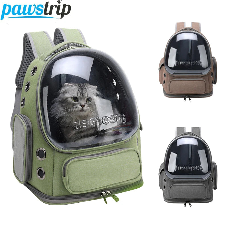 Transparent Cat Carrier Backpack, Breathable Travel Bag for Cats & Small Dogs
