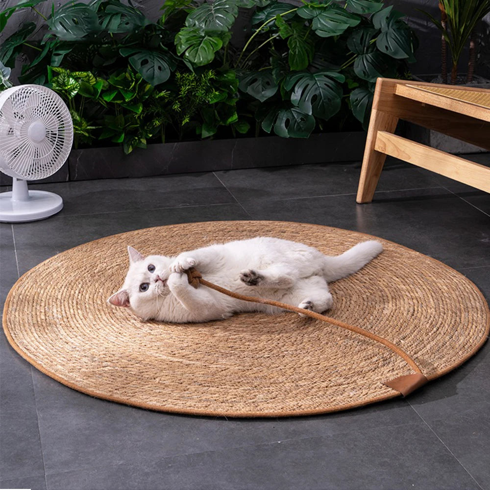Rattan Cat Scratcher Mat – Nail Sharpening Board & Furniture Protector
