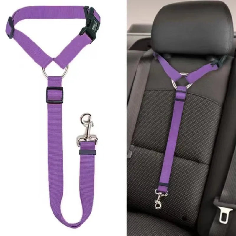 Adjustable Dog Car Seat Belt & Leash