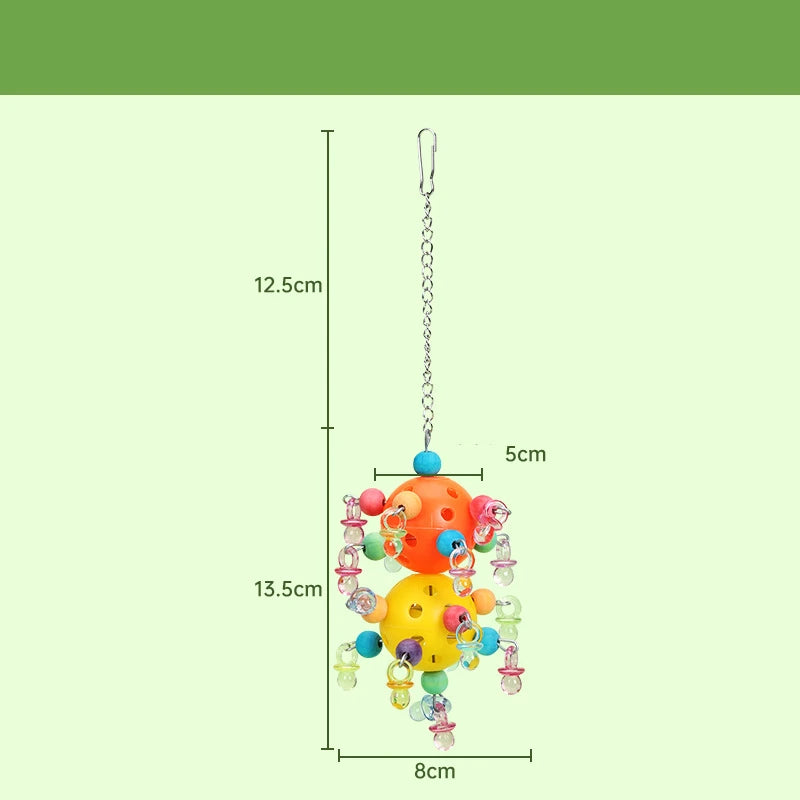 Hanging Bead Foraging Cage Decor
