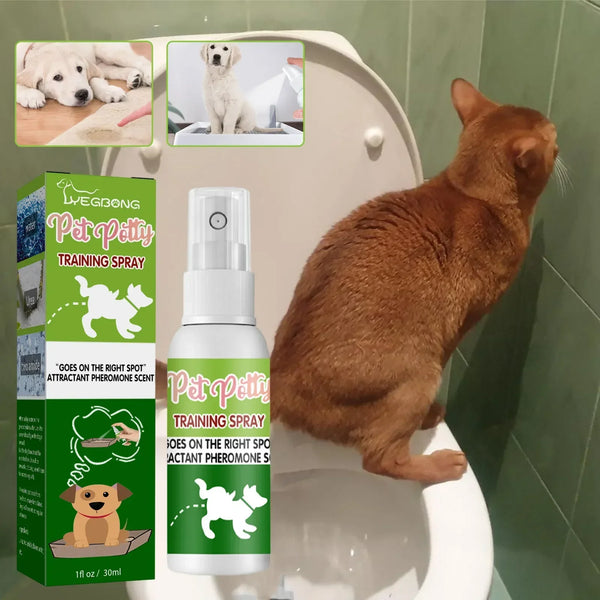 Pet Toilet Training Spray – Indoor Puppy & Cat Potty Training Aid
