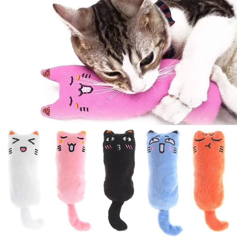 Rustling Catnip Plush Toy – Teeth Grinding Pillow Toy for Kittens & Cats