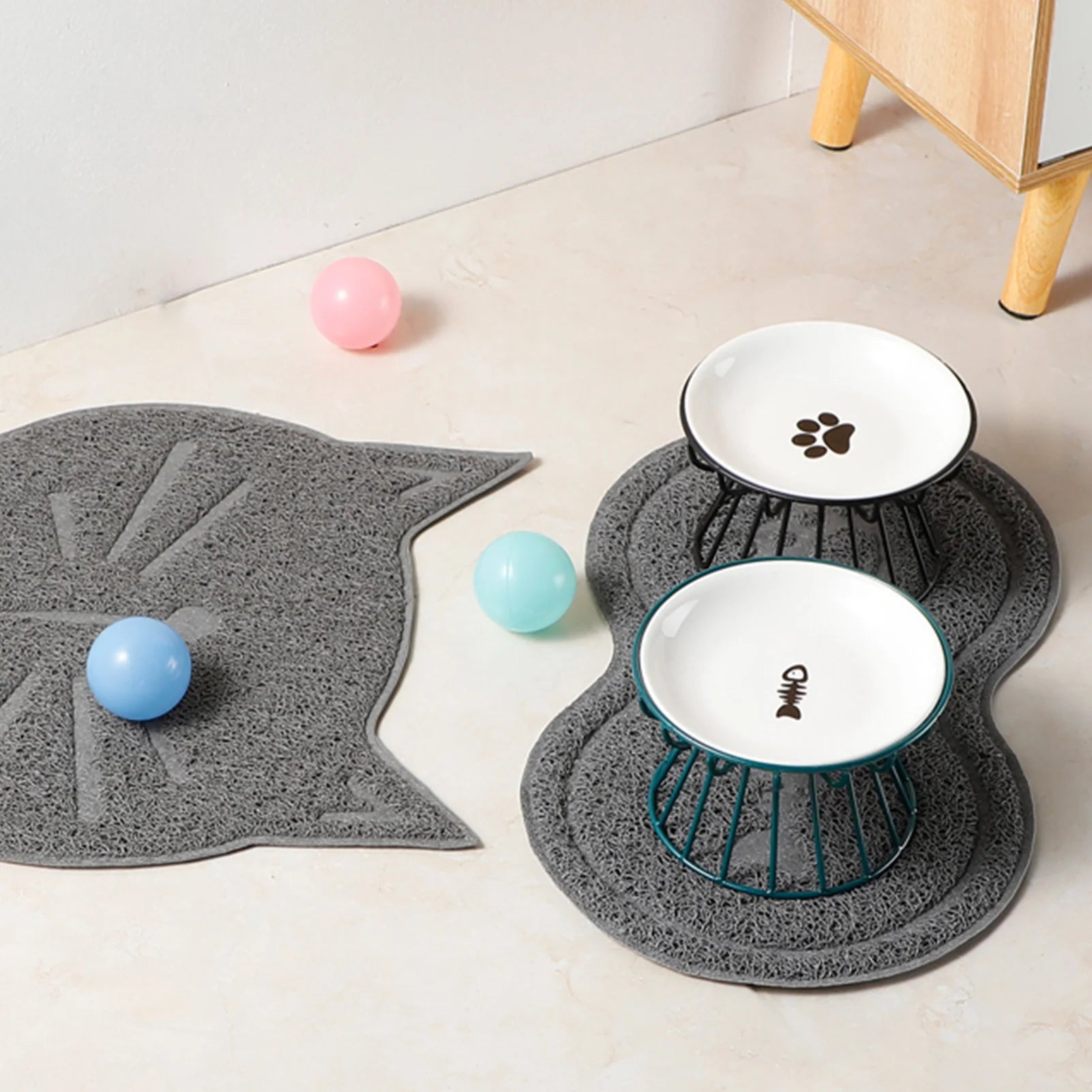Ceramic Non-Slip Cat Food & Water Bowl