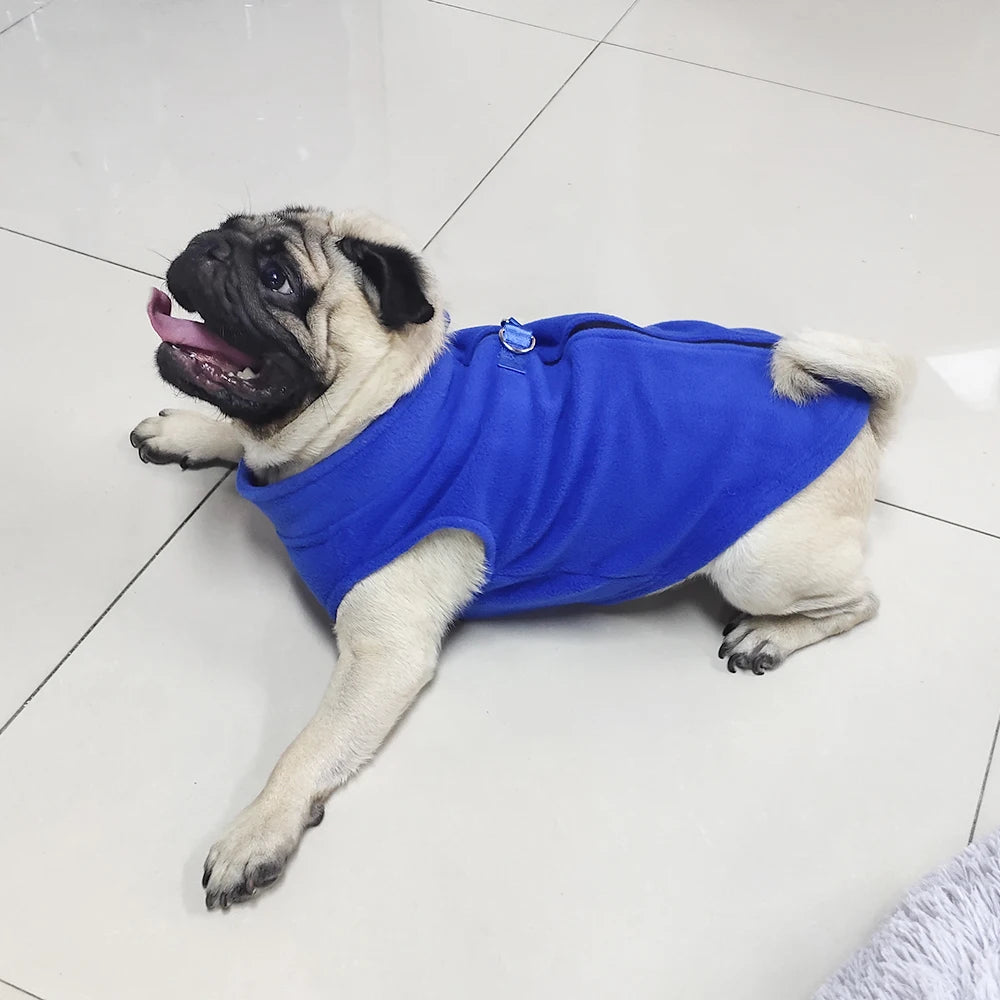 Winter Fleece Dog Jacket, Warm Coat for Small & Medium Dogs, Puppies, and Cats