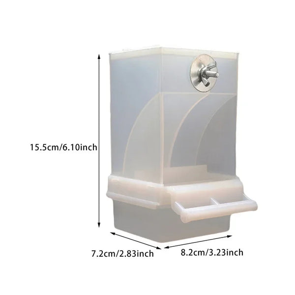 Large Capacity Splash-Proof Automatic Bird Feeder for Small Parrots