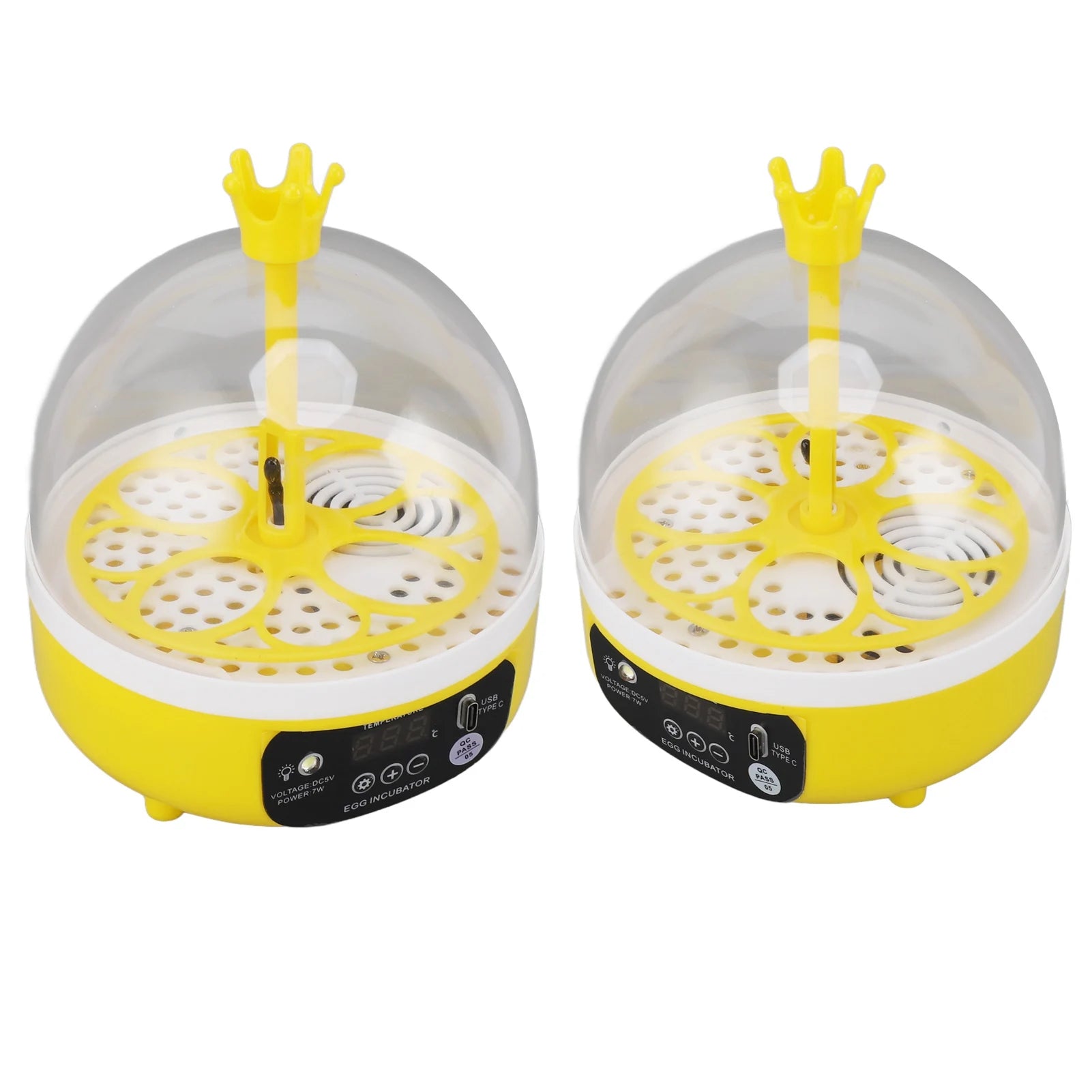 4-Egg Mini Automatic Poultry Incubator with Temperature, Humidity Control & Candler