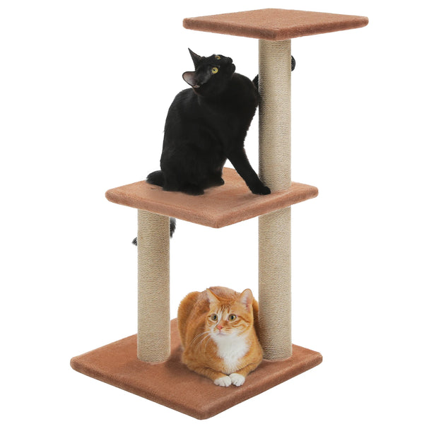 Cat Tree Tower with Scratching Posts, Hammock & Removable Top Perch