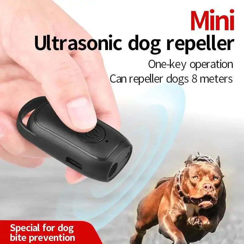 Mini Ultrasonic Dog Repeller with LED – Anti-Barking Training Device