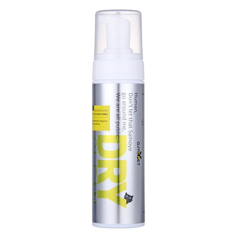Pet Dry Cleaning Foam – No-Rinse Shampoo for Dogs, Cats, and Puppies