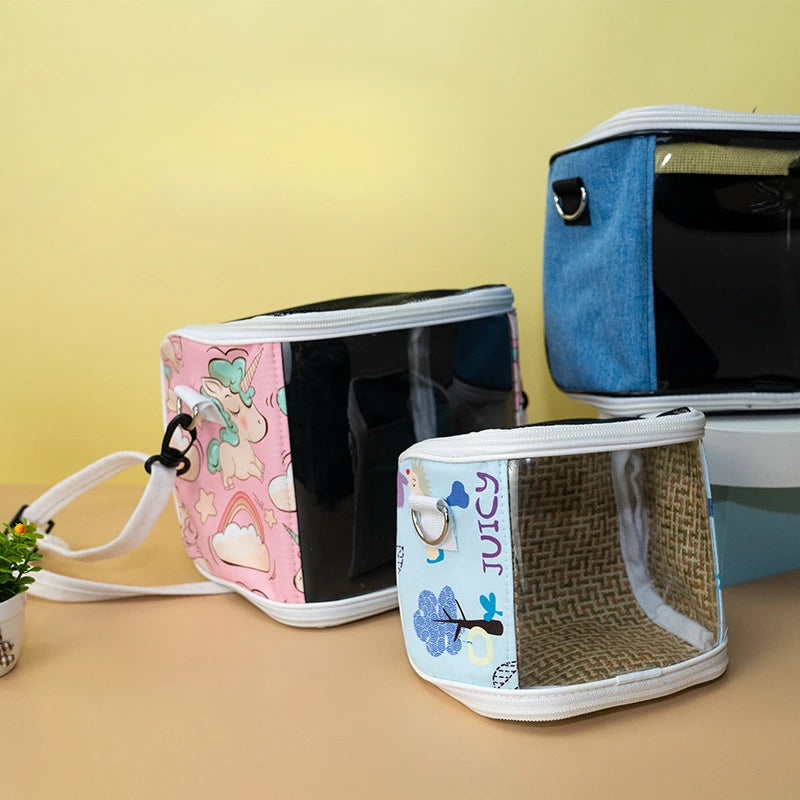 Portable Breathable Pet Travel Bag – Detachable Cage for Birds, Parrots, Hamsters, Guinea Pigs