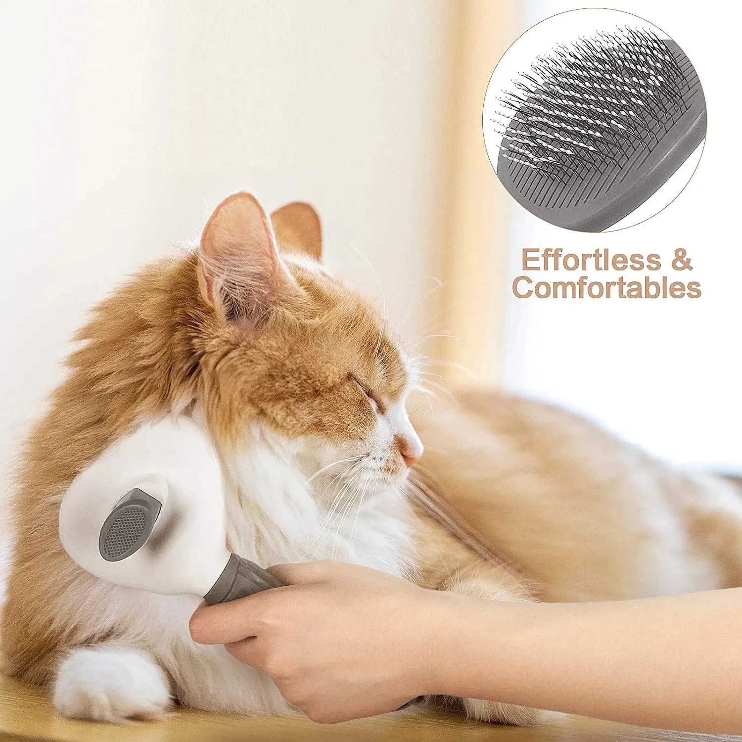 Self-Cleaning Pet Brush – Hair Remover & Grooming Comb for Dogs and Cats