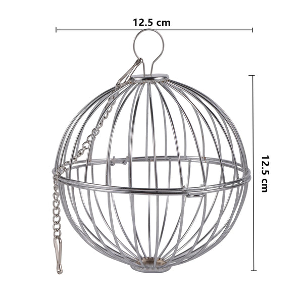 Hanging Parrot Foraging Ball – Stainless Steel