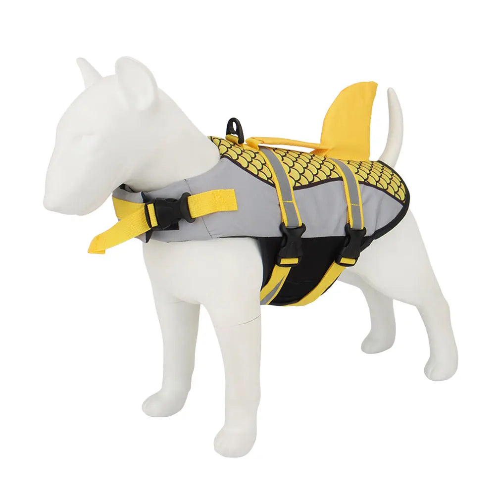 Shark Dog Life Jacket, Pet Swim Vest Harness Summer Swimwear