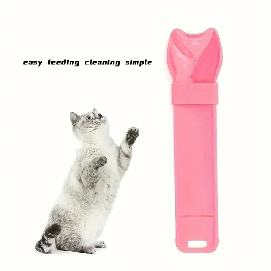 Cat Treat Squeeze Spoon Feeder for Lickable Snacks & Wet Treats