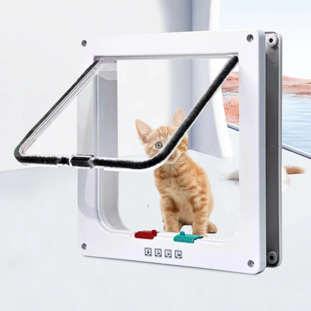 Pet Flap Door with 4-Way Security Lock