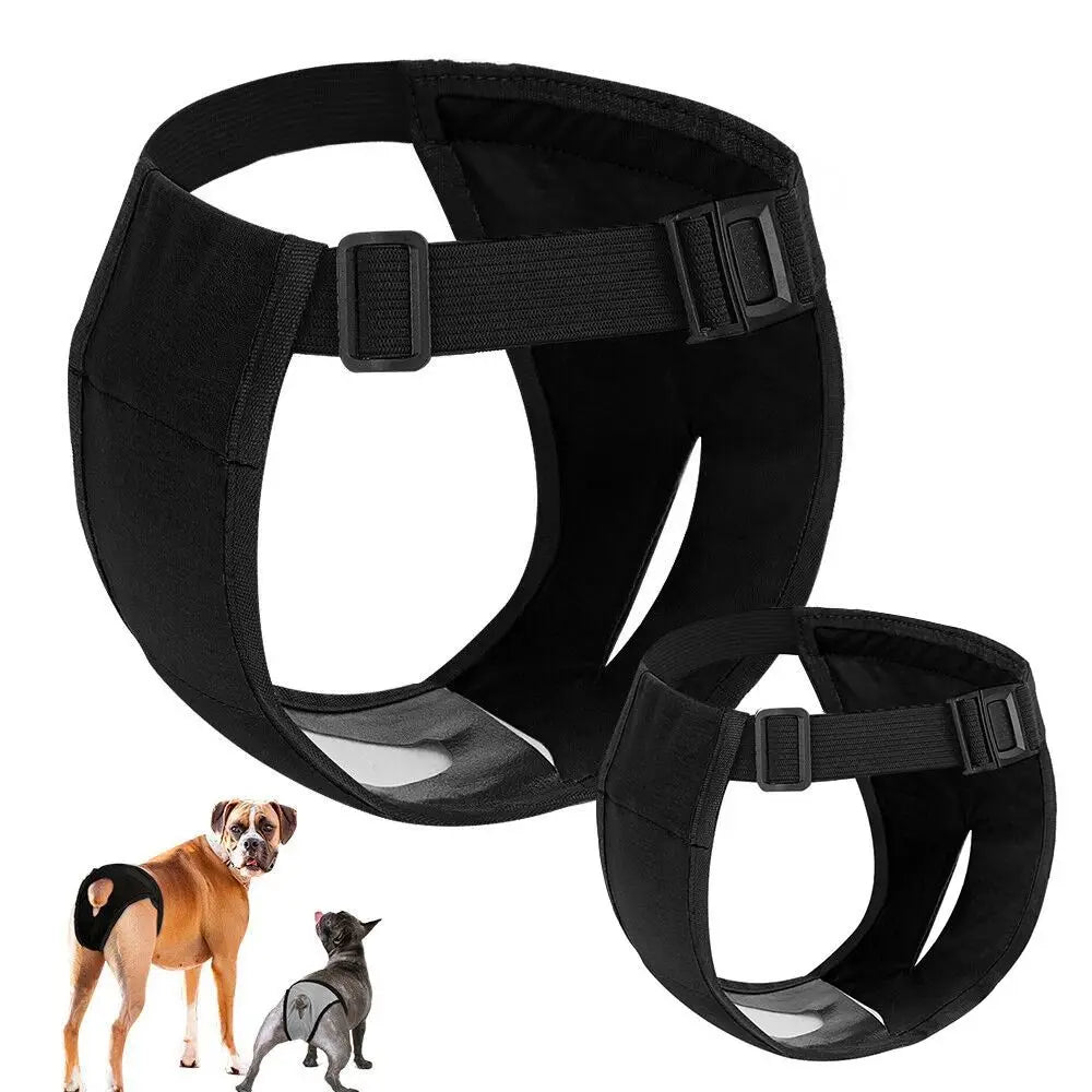 Adjustable Dog Sanitary Pants with 3 Diapers – for Female Dogs