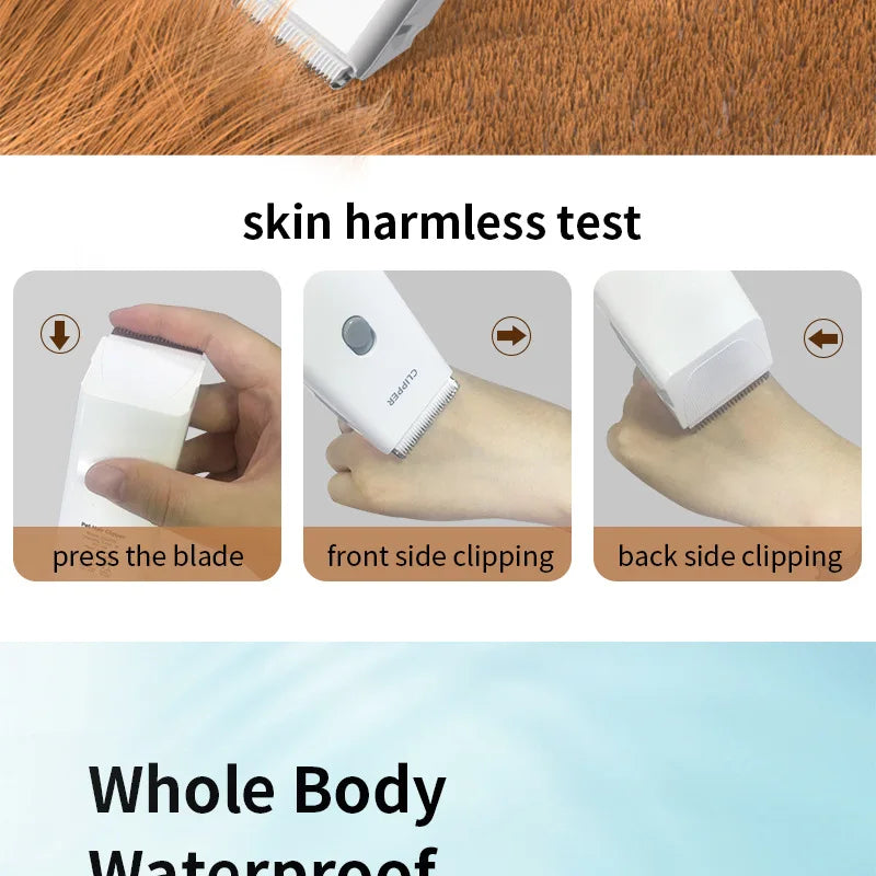 Cordless Rechargeable Pet Hair Trimmer