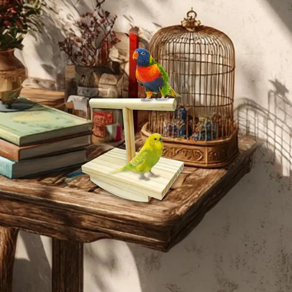 Wooden Parakeet Perch Toy
