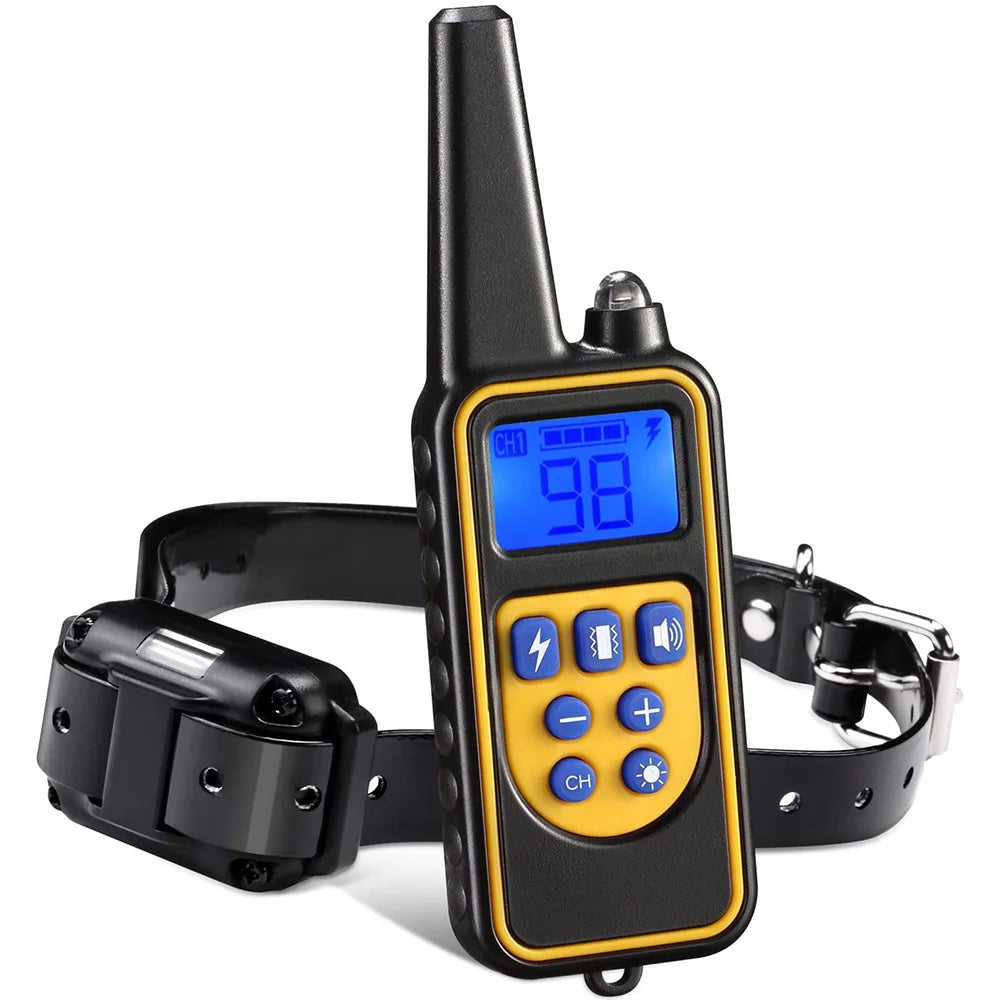 Anti-Bark Dog Training Collar — Rechargeable Shock, Vibration & Clicker Set