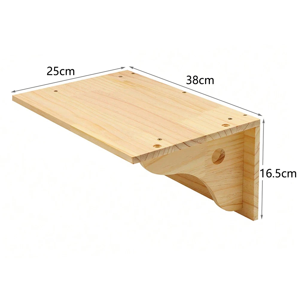 Wall-Mounted Cat Climbing Shelves with Scratching Post & Steps