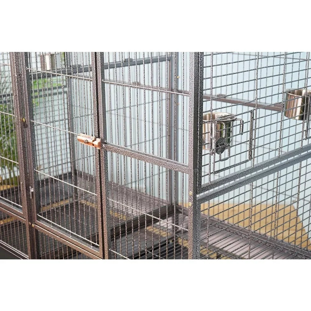Double Bird Cage with Center Divider