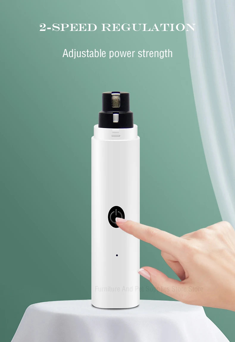 Rechargeable Electric Pet Nail Grinder with LED Light, Quiet Nail Clippers for Dogs & Cats