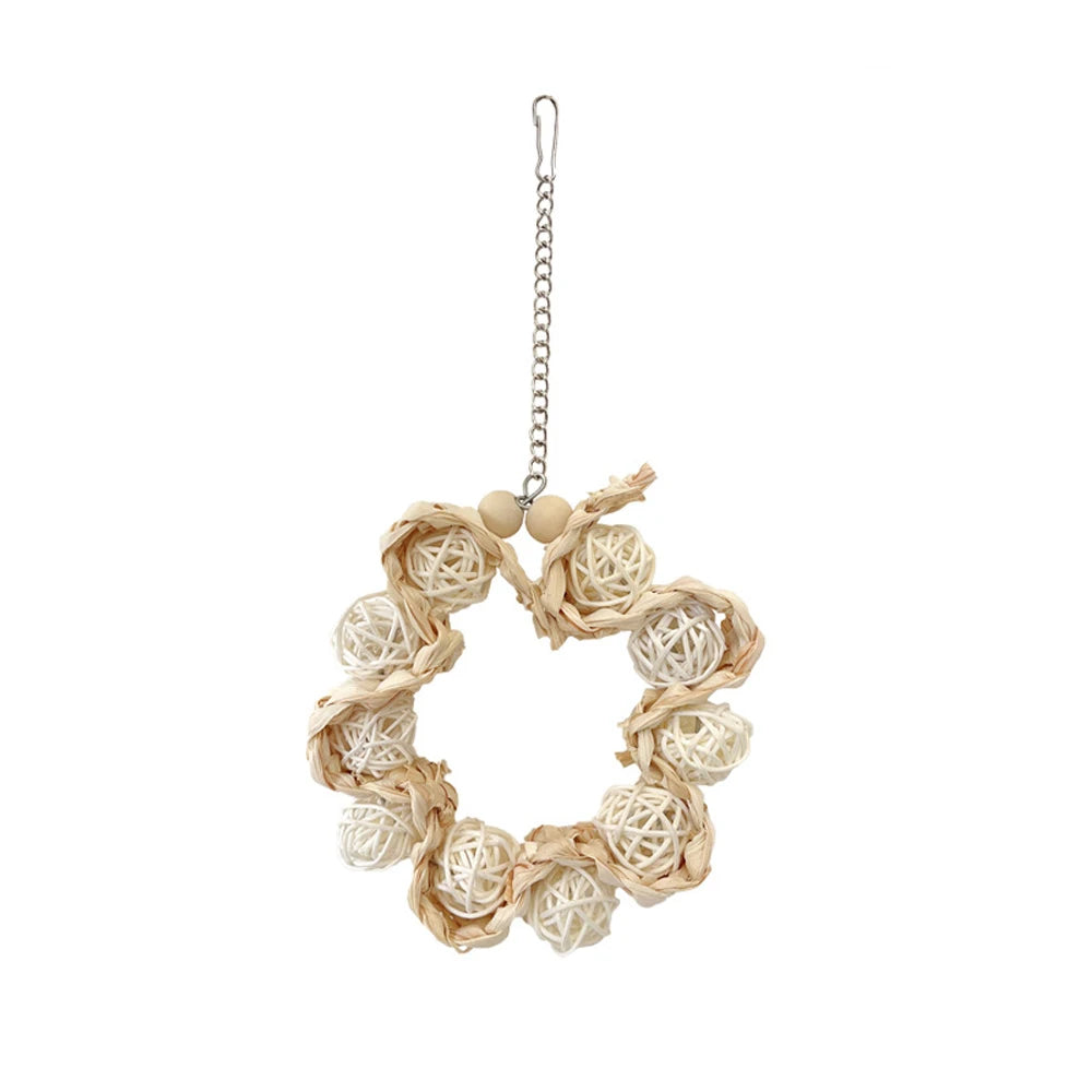 Rattan Ball Bird Swing Toy