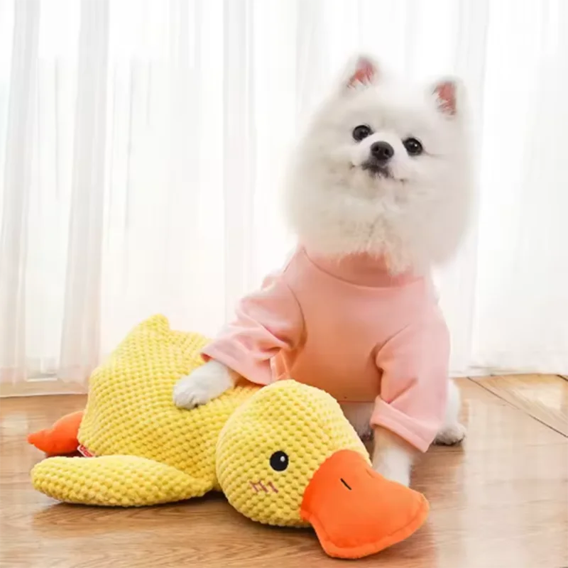 Stomping Duck Plush Dog Toy – Bite-Resistant, Teeth Cleaning Toy for Large Dogs & Puppies