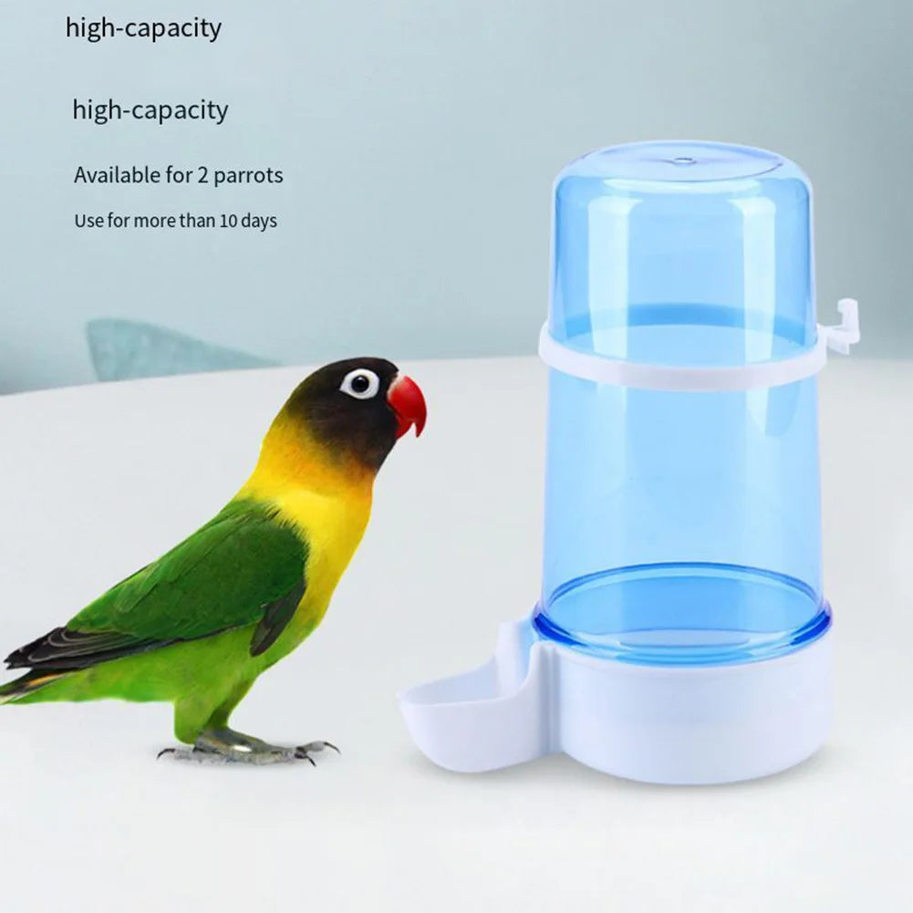 Automatic Bird Water Drinker & Feeder — Hanging Cage Dispenser for Parrots & Small Birds