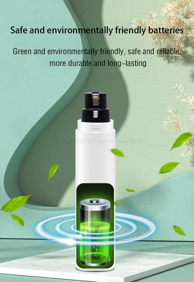 Rechargeable Electric Pet Nail Grinder with LED Light, Quiet Nail Clippers for Dogs & Cats