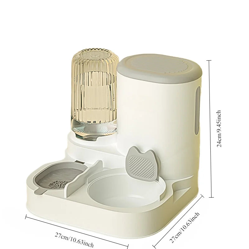 Automatic Pet Feeder and Water Dispenser – Integrated Food & Water Bowl for Cats and Dogs
