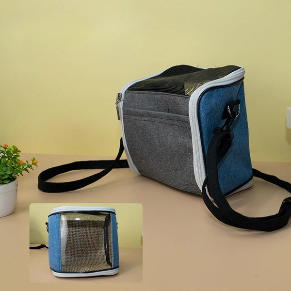 Portable Breathable Pet Travel Bag – Detachable Cage for Birds, Parrots, Hamsters, Guinea Pigs