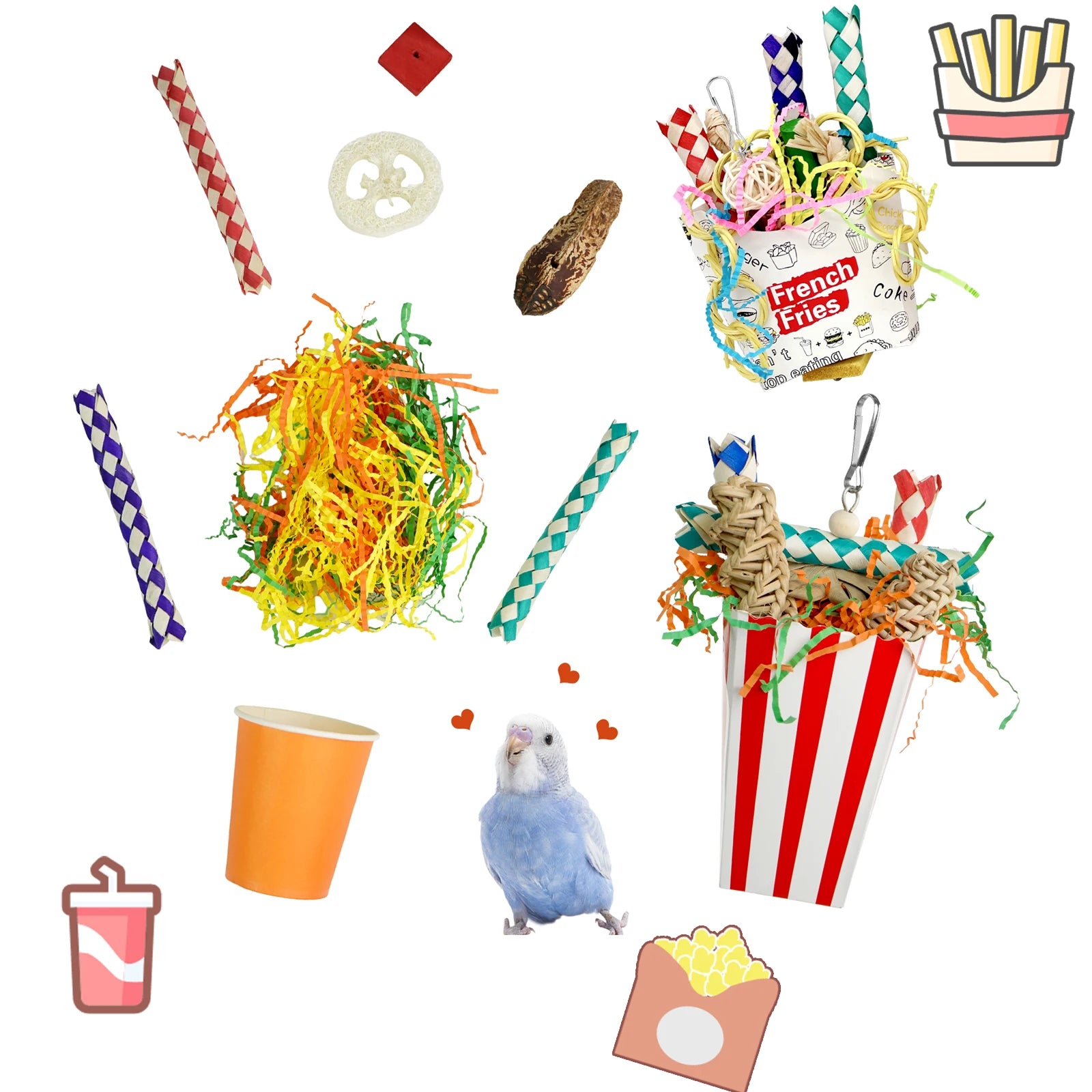 Foraging Hanging Toys for Parrots