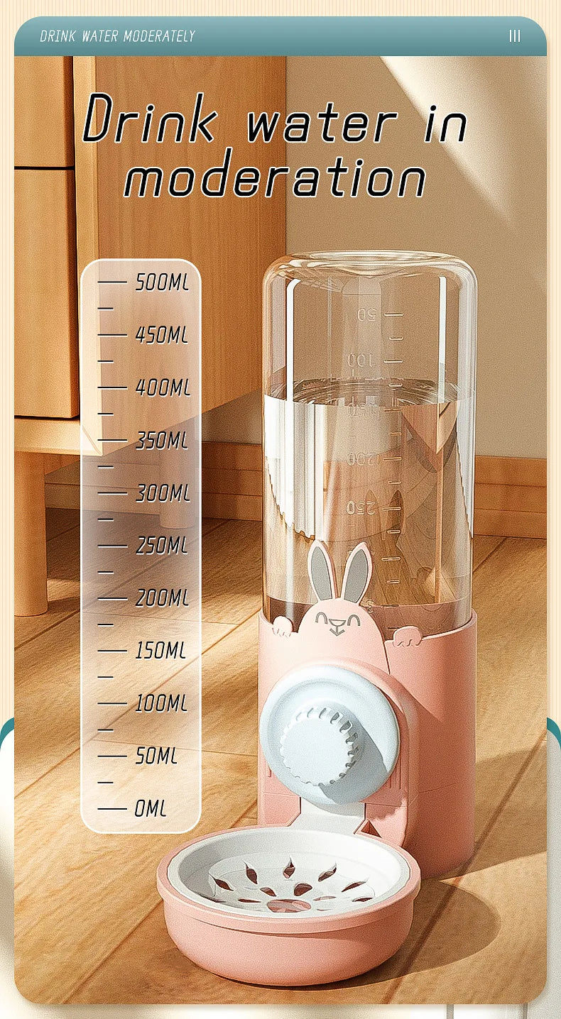 Automatic Hanging Pet Feeder with Water Bottle & Food Dispenser