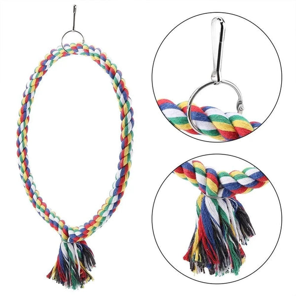 Parrot Rope Ring Swing