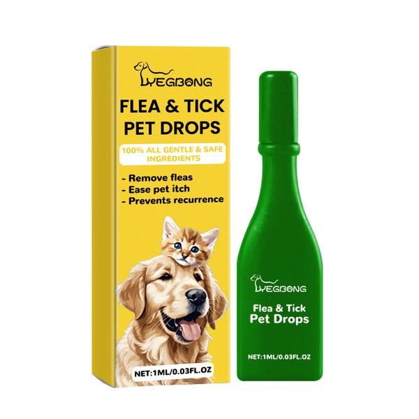 Cat Anti-Flea & Tick Treatment Drops – Itch Relief & External Parasite Repellent