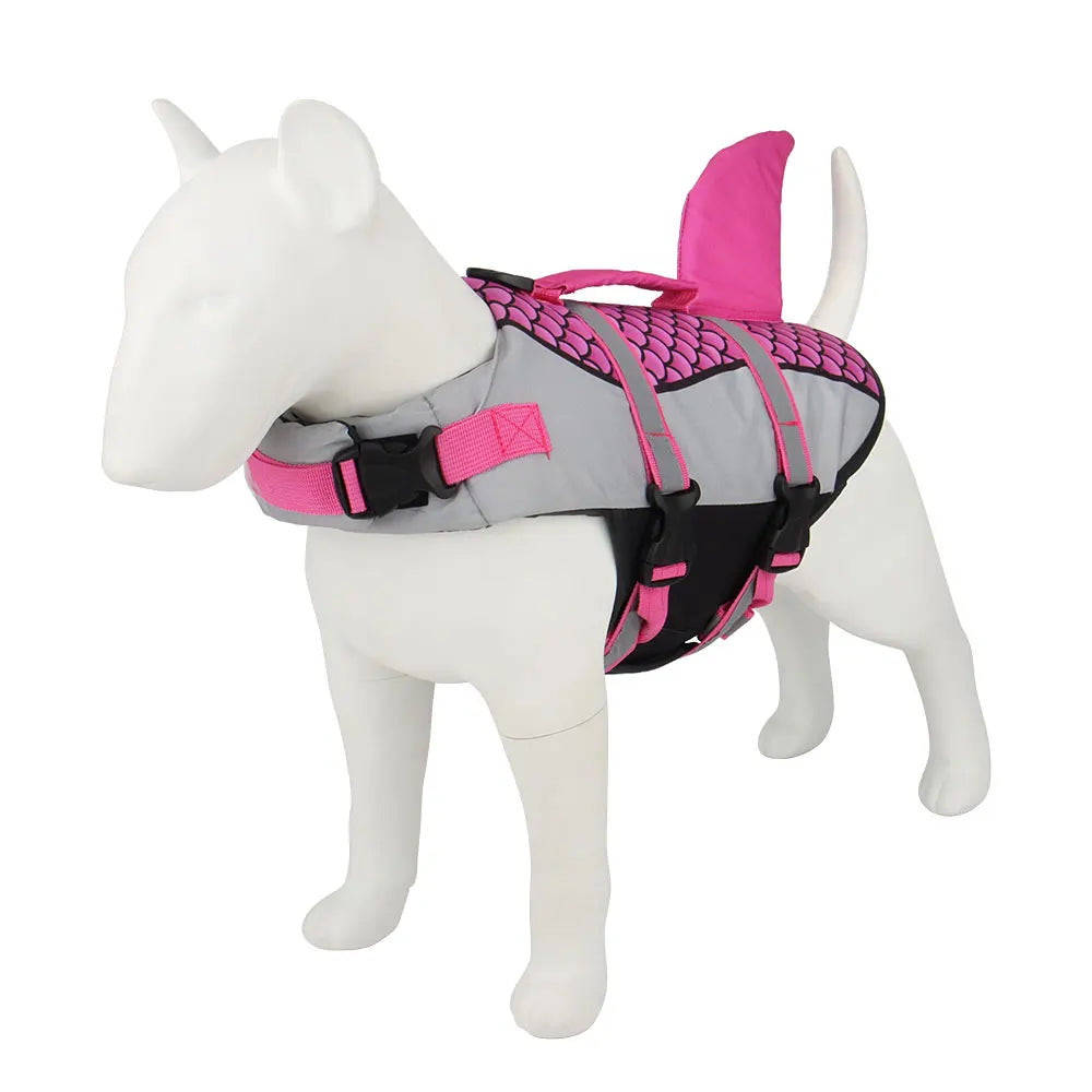 Shark Dog Life Jacket, Pet Swim Vest Harness Summer Swimwear