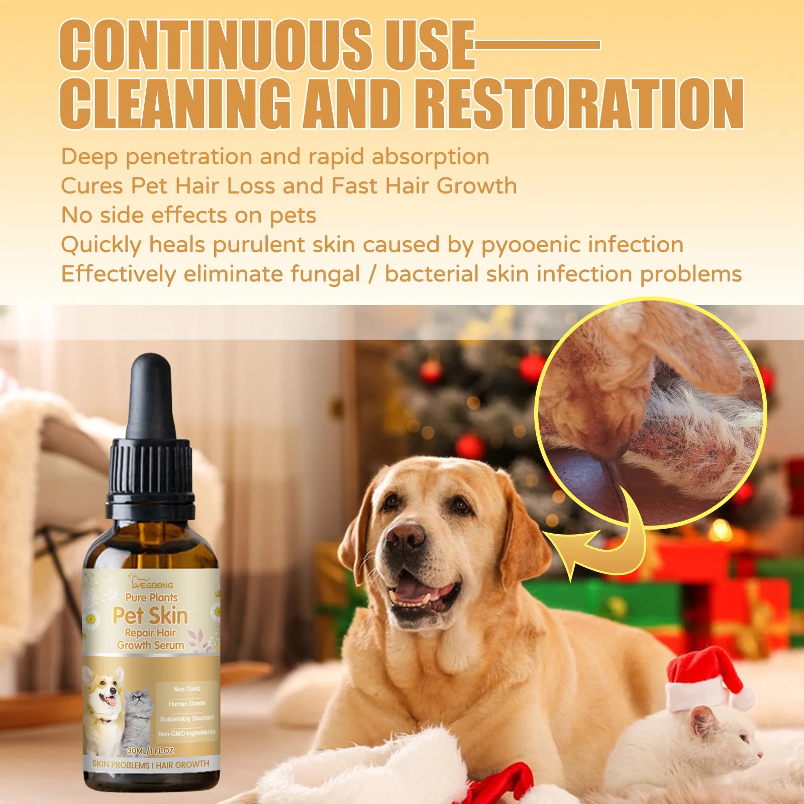 Natural Flea, Mite & Tick Repellent for Cats & Dogs