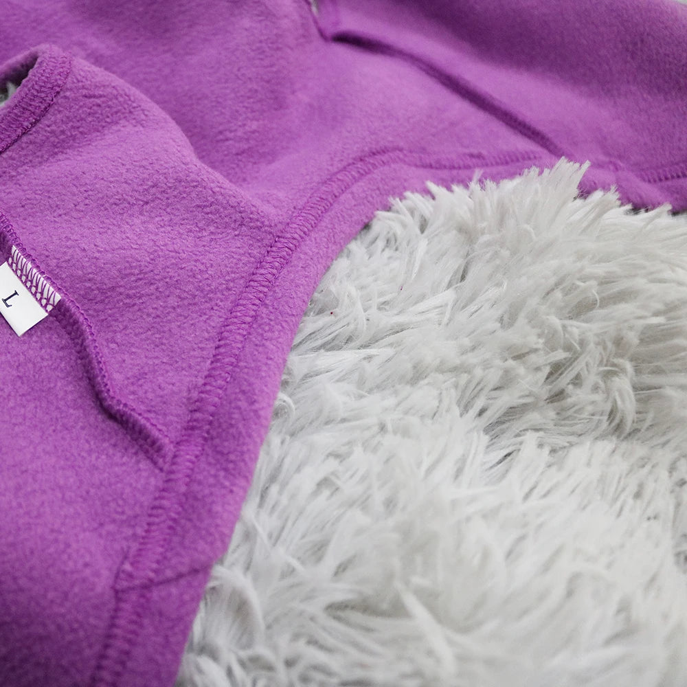 Winter Fleece Dog Jacket, Warm Coat for Small & Medium Dogs, Puppies, and Cats