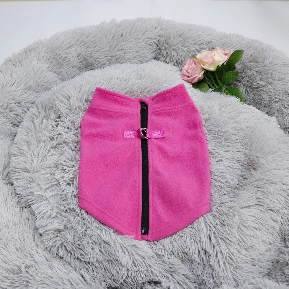 Winter Fleece Dog Jacket, Warm Coat for Small & Medium Dogs, Puppies, and Cats