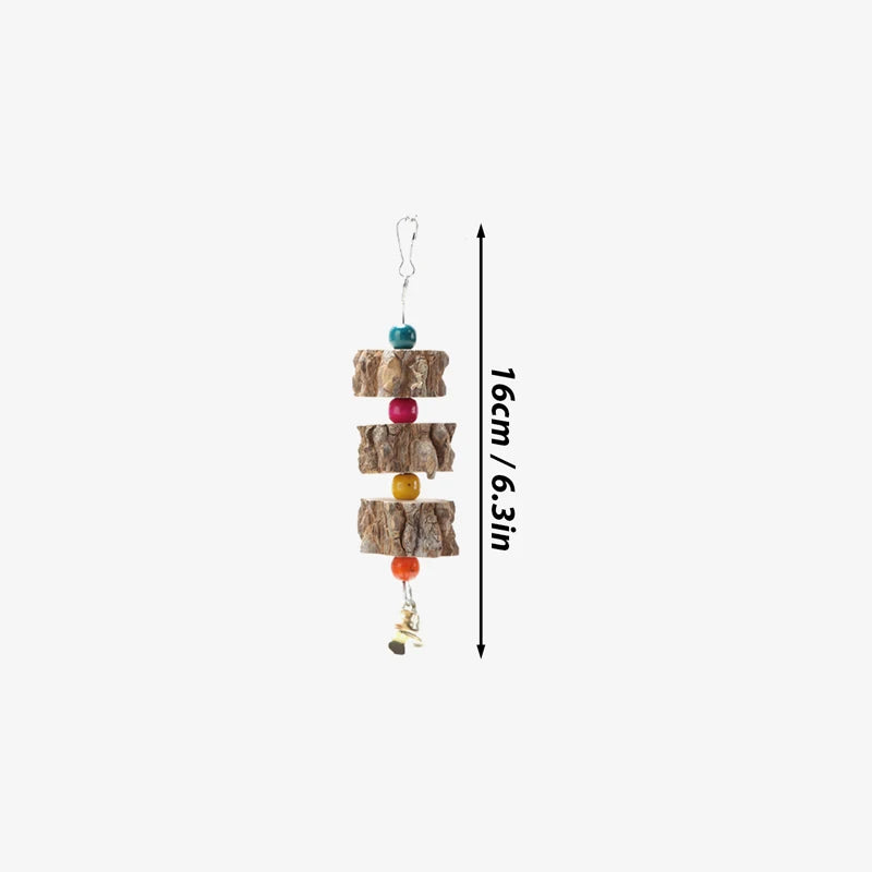 Natural Wooden Parrot Chew Toy