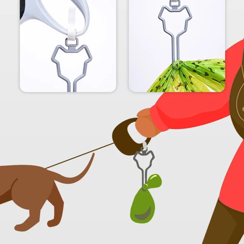 Dog Poop Bag Holder Clip – Hands-Free Pet Waste Bag Dispenser for Leash or Outdoor Walks