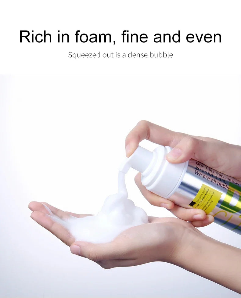 Pet Dry Cleaning Foam – No-Rinse Shampoo for Dogs, Cats, and Puppies