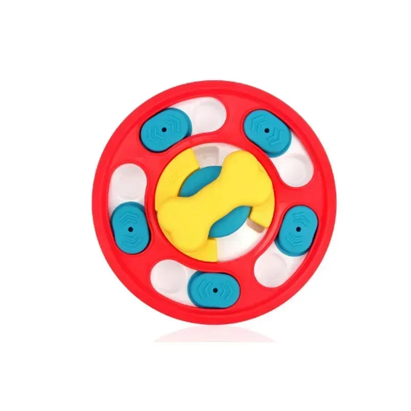 Interactive Dog Puzzle Slow Feeder Toy, IQ Training Food Dispenser Bowl for Dogs & Cats